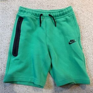 Nike tech Kids Mint Green Shorts with Black Accents